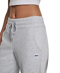 Dkny Sport Women's Tonal Logo Patch Relaxed Fit Track Pants