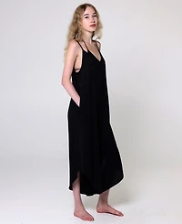 J Valdi Women's Flowy Scoop Neck Swim Jumper