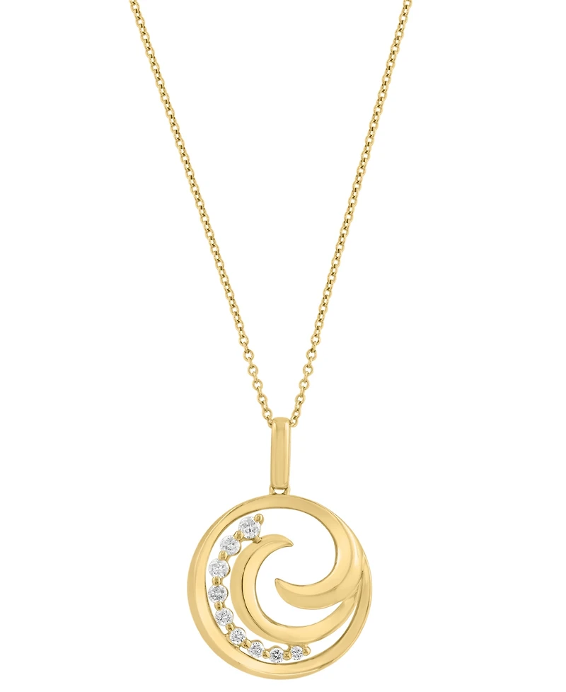 Effy Collection Diamond Pendant Necklace (1/4 ct. t.w.) in 14k Yellow Gold