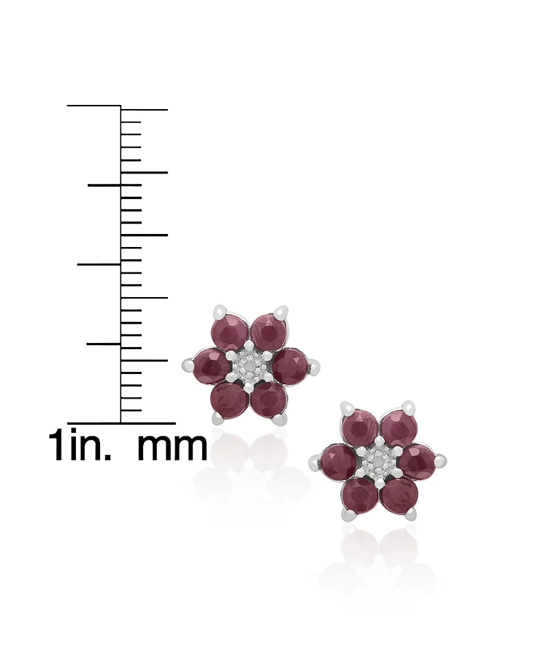 Macy's 2-Pc. Ruby (2.70 ct. t.w.)& Diamond (0.015 ct. t.w.) Pendant Necklace & Earrings Set in Sterling Silver