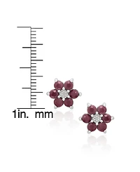 Macy's 2-Pc. Ruby (2.70 ct. t.w.)& Diamond (0.015 ct. t.w.) Pendant Necklace & Earrings Set in Sterling Silver