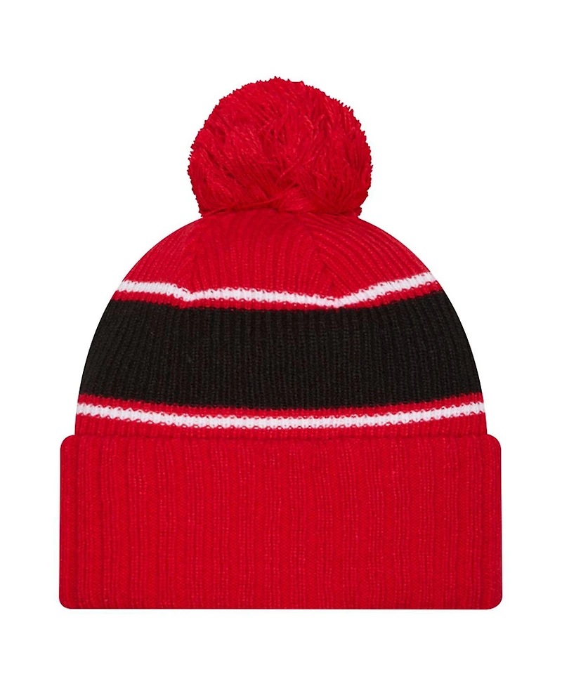 Men's Red Cincinnati Bearcats Bold Cuffed Knit Hat with Pom