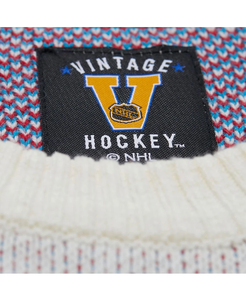 Men's Cream New York Rangers Centennial Retro Logo Sweater