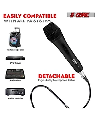 5 Core Xlr Microphone Dynamic Mic Karaoke Singing Studio Mics Handheld Microphone