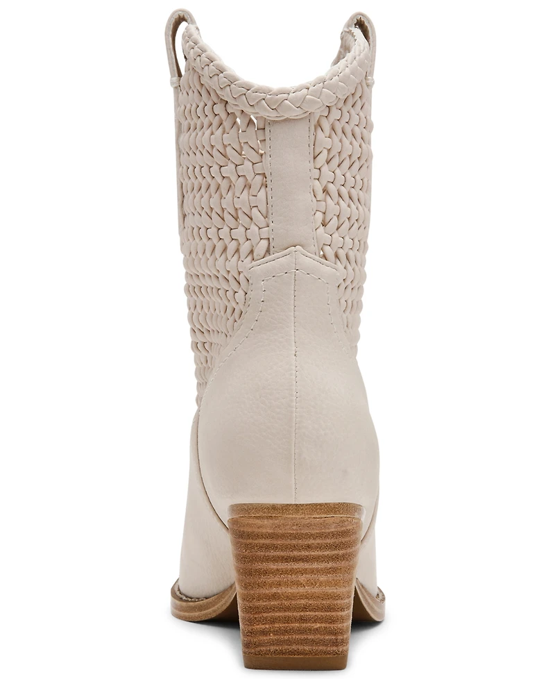 Dv Dolce Vita Women's Alessia Woven Pull-On Cowboy Western Booties