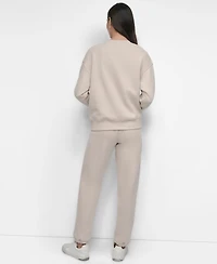 Dkny Sport Women's Tonal Logo Patch Crewneck Sweatshirt