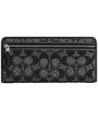 Coach Essential Crystal Signature Jacquard Slim Wallet