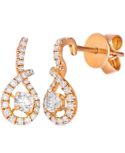 Le Vian Diamond (3/8 ct. t.w.) Drop Earrings in 14k Strawberry Gold