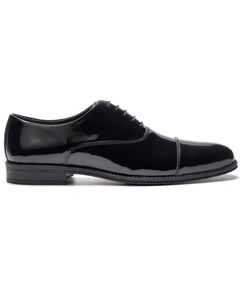 Anthony Veer Men's Nero Cap-Toe Oxford Shoes