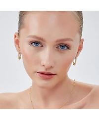 Spero London Women's Pave Stud Safety Pin Earring Jewelled Sterling Silver