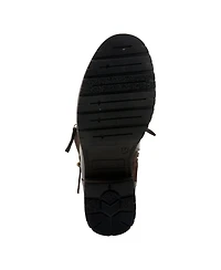 Patrizia Women's Misdreavus Metallic Burnished Tall Boot with Dual Buckles and Extended Calf Fit