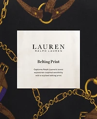 Lauren Ralph Women's Classic Fit Belting-Print Satin Shirt