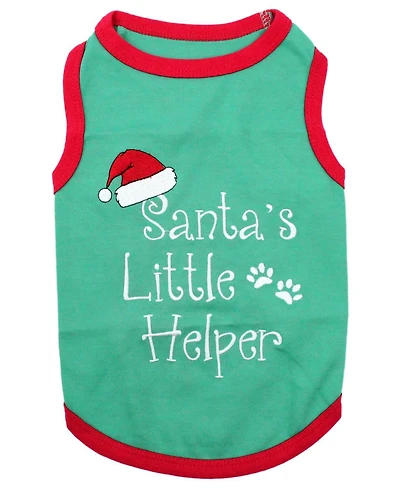 Parisian Pet Santa's Little Helper Holiday Dog T-Shirt