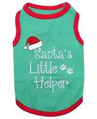 Parisian Pet Santas Little Helper Holiday Dog T Shirt