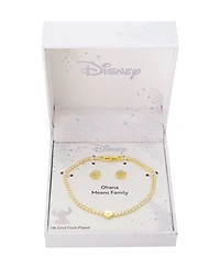 Disney Lilo and Stitch Cubic Zirconia Bracelet and Earring Set