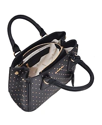 Bebe Women's Sagan Studded Small Satchel Bag