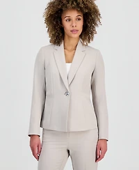 Kasper Petite Single-Button Tailored Blazer