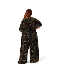 Unique Vintage Plus 1970s Sequin Caftan Jumpsuit