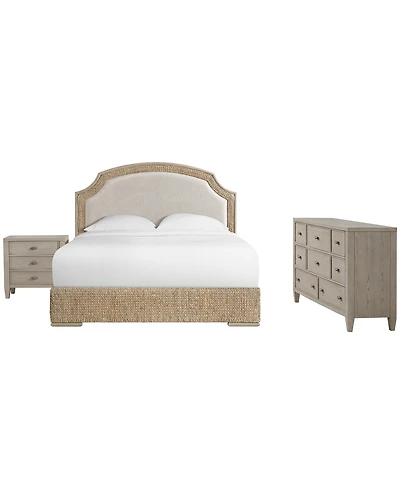 Furniture Sirena King 3-Pc. Set Bed, Dresser with 3-Drawer Nightstand