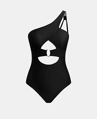 Cupshe Women's Alluring One-Shoulder One-Piece Swimsuit with Cutouts