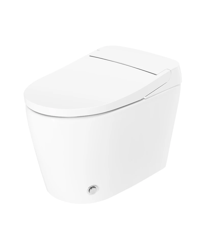 Casainc Smart Elongated One-Piece Bathroom Fixture With Heated Seat, Auto Flush Night Light And Deodorizer
