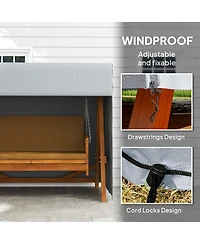 Outsunny 81" x 49" x 65" Outdoor Patio Hammock Porch Swing Cover,