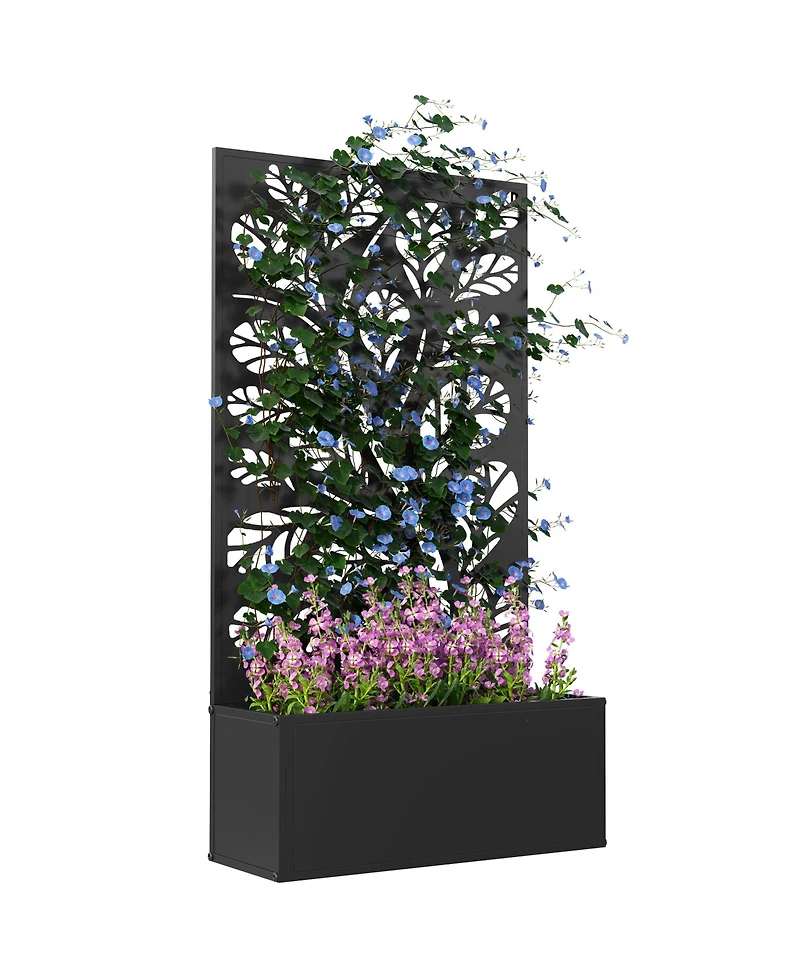 Outsunny Garden Box with Privacy Panel