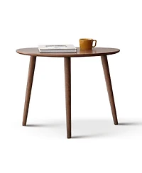 Casainc Pebble Shaped Solid Oak Wood Center Table with Natural Wood Top(only one table)