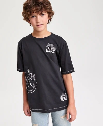 Levi's Boys' 8-20 On Fire Graphic Print T-Shirt