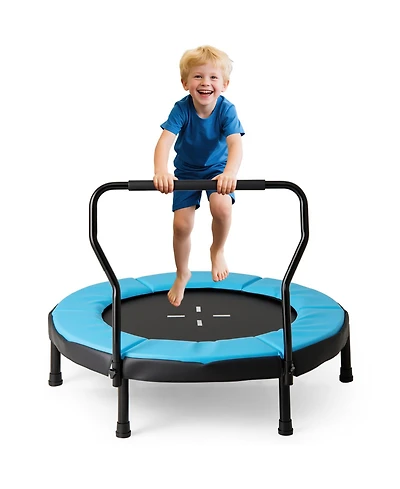Gymax 40'' Trampoline for Kids Indoor/Outdoor Fitness w/ Foam Handlebar