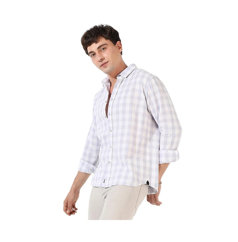 Campus Sutra Men's Checkered Regular Fit Casual Shirt