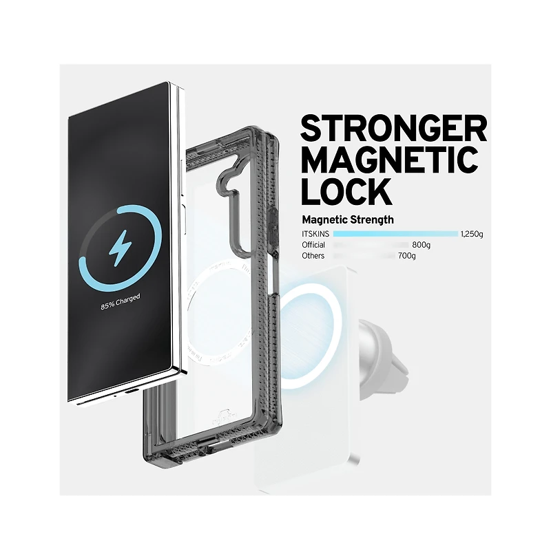 ITSkins Hybrid_R Clear Hinge MagSafe Case for Samsung Galaxy Z Fold6