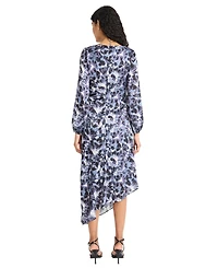 Maggy London Women's Long-Sleeve Floral Dress