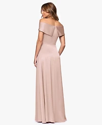 Xscape Women's Off-The-Shoulder Long Party Dress