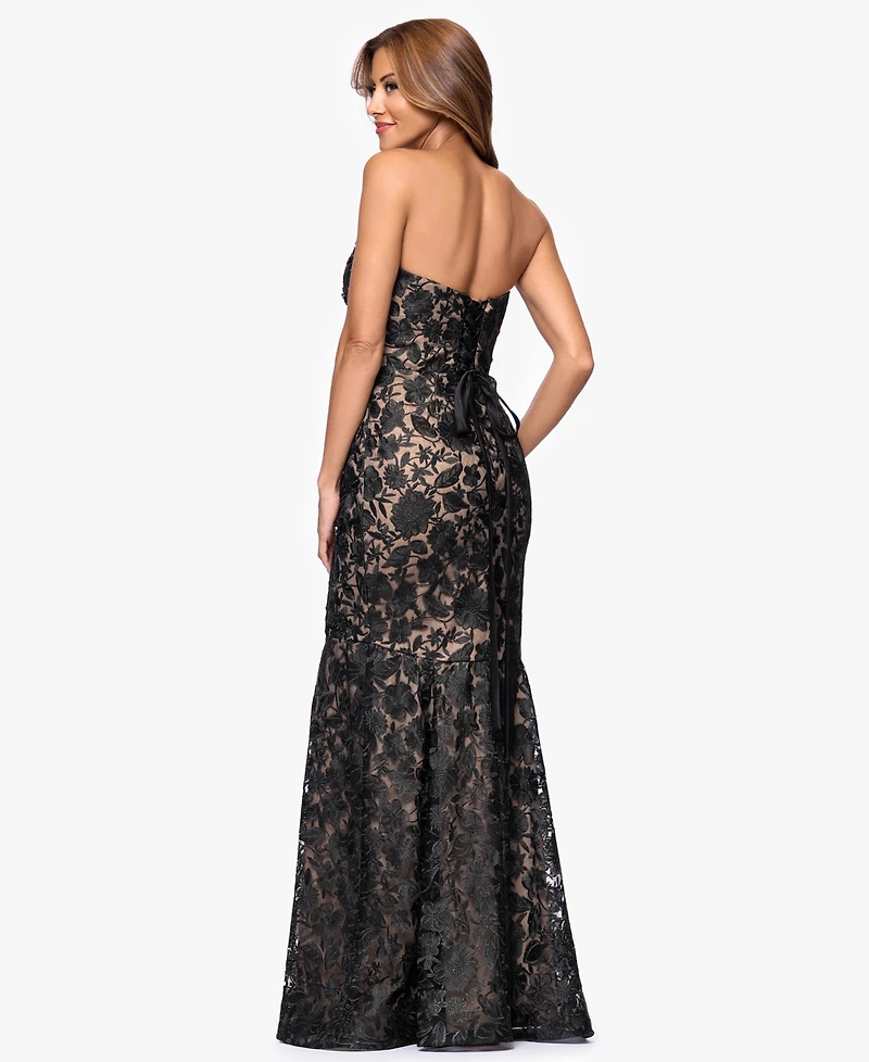 Xscape Women's Strapless Long Dress