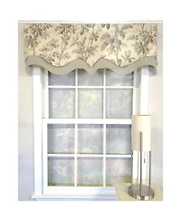 Rlf Home High-Quality Fabric Window Valance – 3" Rod Pocket Brantwood D-Regal Mist