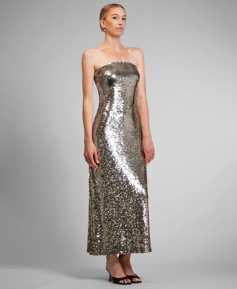 Rachel Roy Women's Strapless Sequin Midi Dress