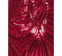 Alex & Sophia Juniors' V-Neck Sequined Dress