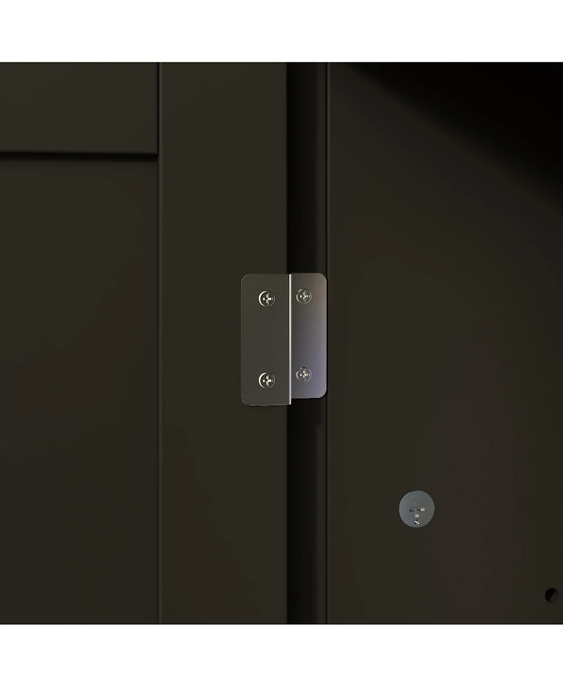 Homsee 1pcs Chest of Drawers, Dresser with 3 Drawers, 4 Shelves and 2 Doors Changing Table