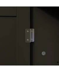 Homsee 1pcs Chest of Drawers, Dresser with 3 Drawers, 4 Shelves and 2 Doors Changing Table