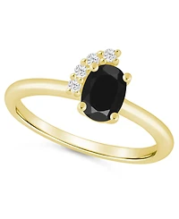 Macy's Amethyst (3/4 ct. t.w.) and White Diamond (1/20 Ring 10k Gold