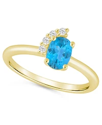 Macy's Amethyst (3/4 ct. t.w.) and White Diamond (1/20 Ring 10k Gold