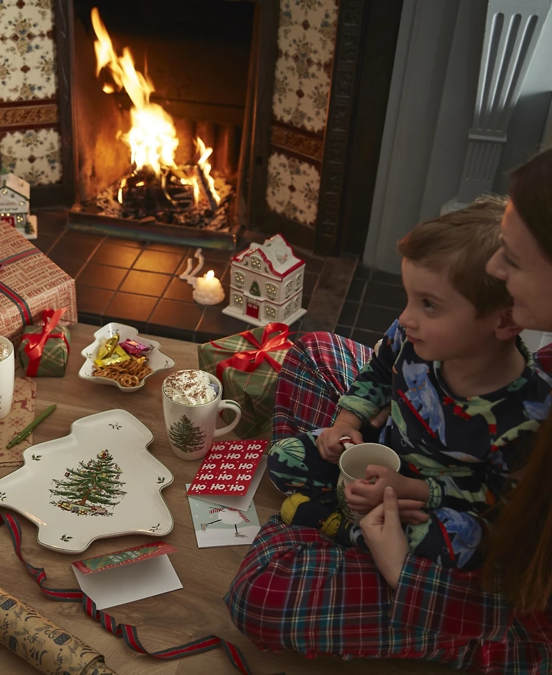 Spode Christmas Tree Square Handled Platter
