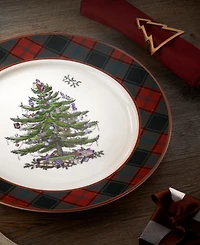 Spode Christmas Tree Tartan Buffet Plate