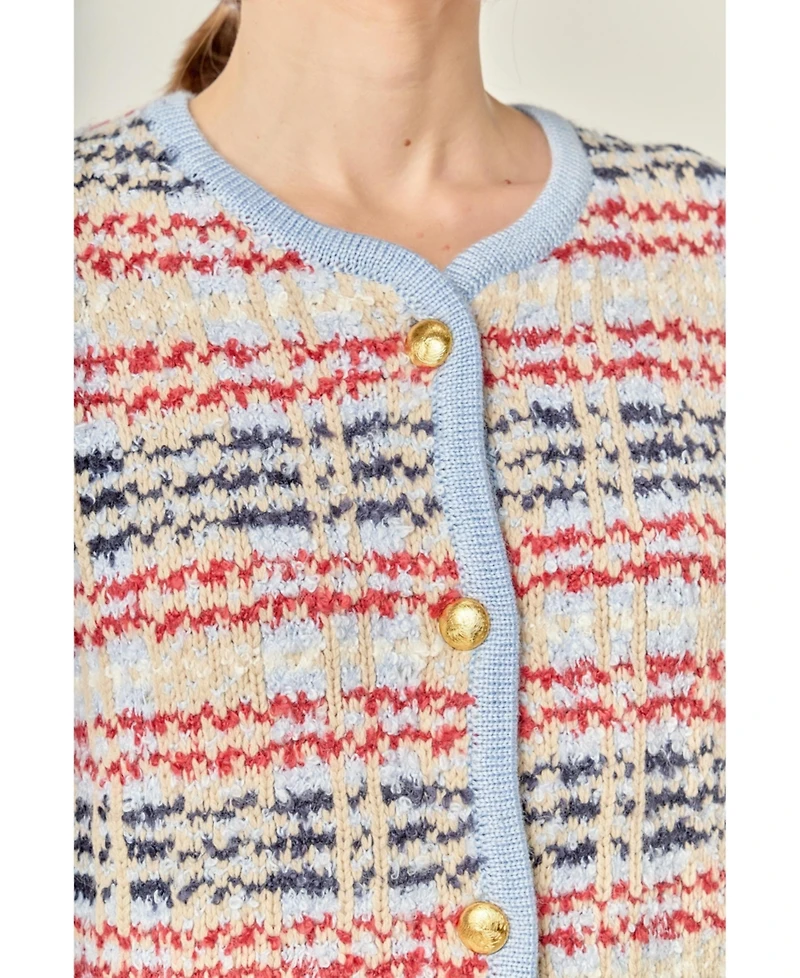 English Factory Women's Textured Stripe Jacket