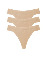 Natori Women's 3-Pack Bliss Perfection Classic Thong Set