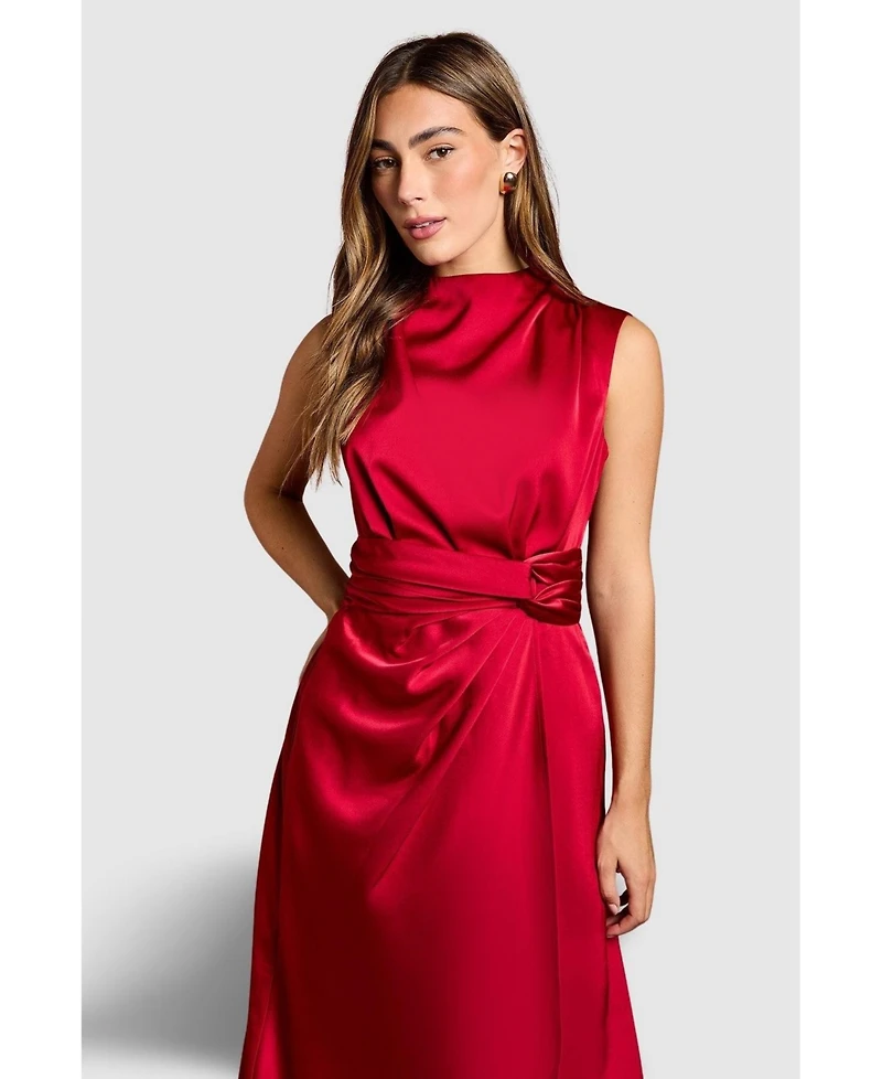 Coast Women's Satin Twist Waist Midi Dress