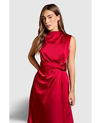 Coast Women's Satin Twist Waist Midi Dress