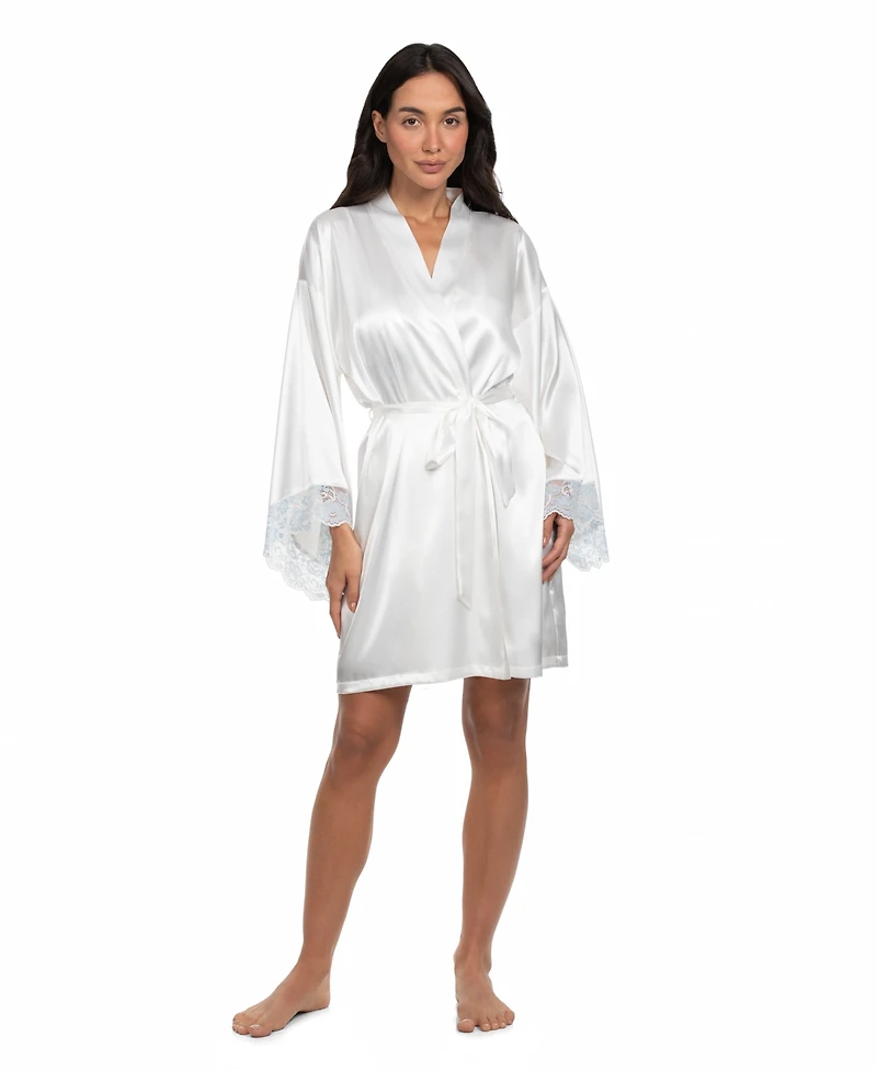 Linea Donatella Women's Bridal Satin Wrapper