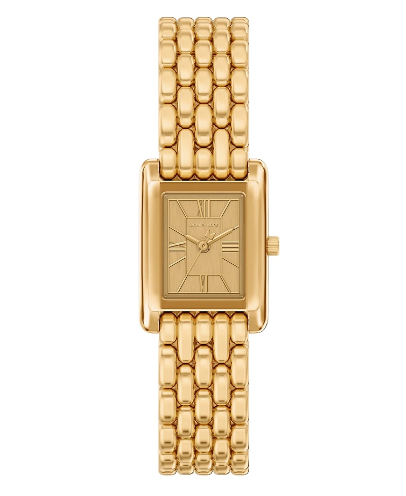 Michael Kors Women's Essex Three-Hand Gold-Tone Stainless Steel Watch, 20mm